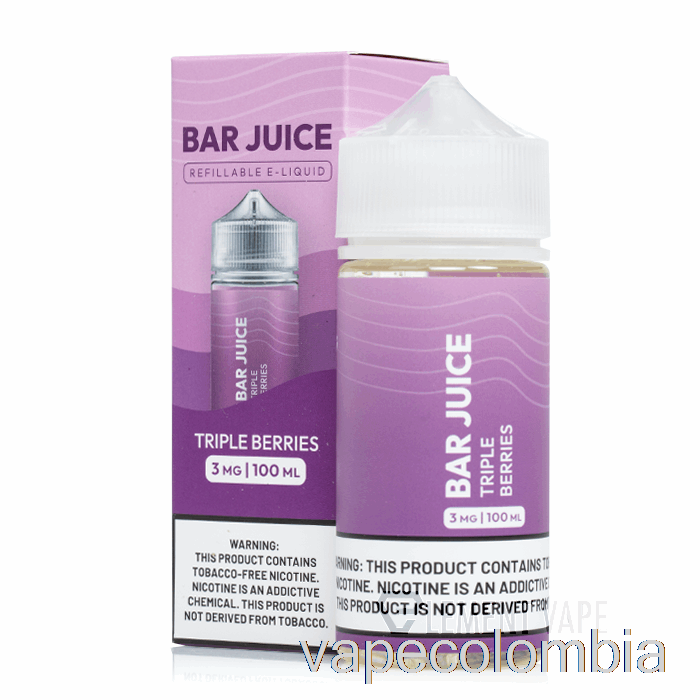 Vape Recargable Triple Berries - Jugo En Barra - 100ml 0mg